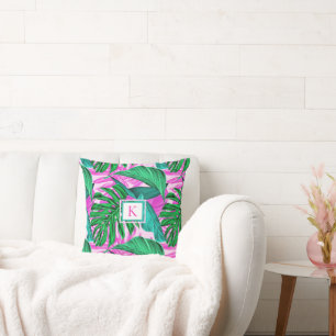 Tropical Island Vibes Monogram Kissen