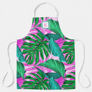 Tropical Island Vibes Monogram Schürze