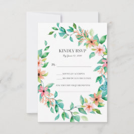 Tropical Island Wedding Luau RSVP Karten