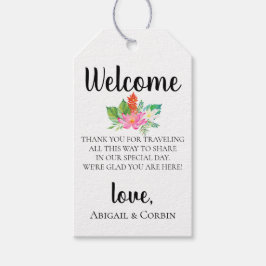 Tropical Island Wedding Welcome Bag Geschenkanhänger