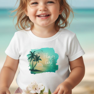 Tropical Isle Flower Girl Türkis ID581 Kleinkind T-shirt