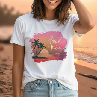 Tropical Isle Maid of Honor Pink ID581 T-Shirt