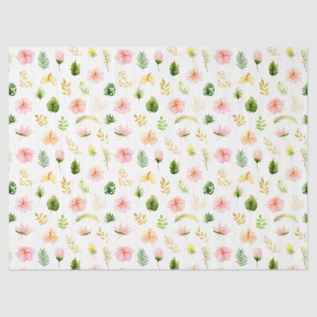 Tropical Jungle Floral Pattern Seidenpapier (Vorderseite)