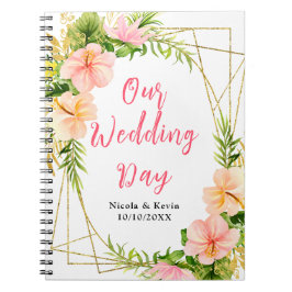 Tropical Jungle Floral Wedding Planner Notizblock