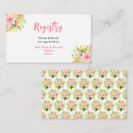 Tropical Jungle Floral Wedding Registry Begleitkarte