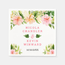 Tropical Jungle Floral Wedding Serviette