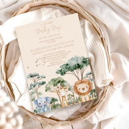 Tropical Jungle Safari Animals Boy Baby Shower Folieneinladung