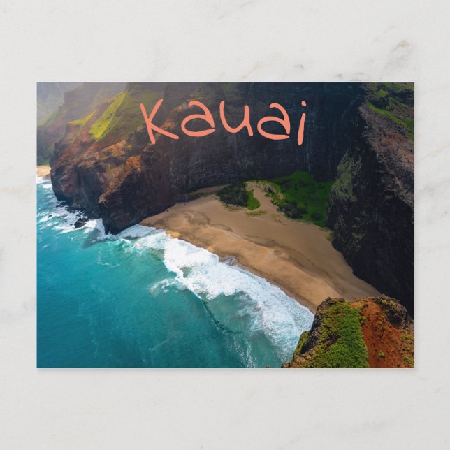 Tropical Kauai Hawaiian Island Sea Coast Postkarte (Vorderseite)
