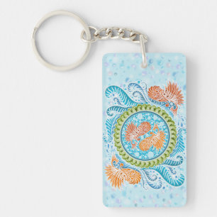 Tropical Koi Mandala Art Zen Océan Vibrant