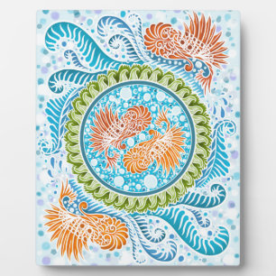 Tropical Koi Mandala Fotoplatte
