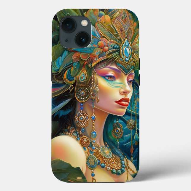Tropical Lady Fantasy Art Case-Mate iPhone Hülle (Rückseite)