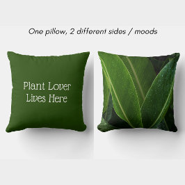 Tropical Leaf Botanical Plant Lover Lives Here Kissen