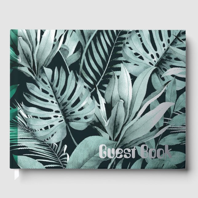 Tropical Leaves Gästebuch (Vorderseite)