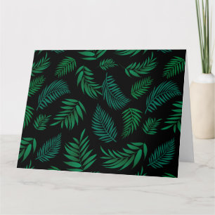Tropical Leaves Pattern 2 Dankeskarte