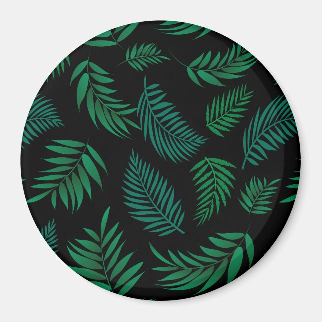 Tropical Leaves Pattern 2 Magnet (Vorne)