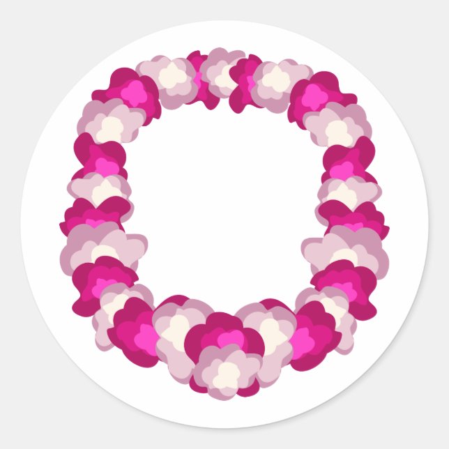 Tropical Lei Runder Aufkleber (Vorderseite)