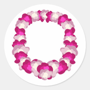 Tropical Lei Runder Aufkleber