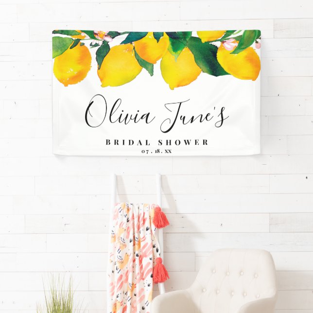 Tropical Lemon Brautparty Banner (Insitu)