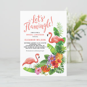 Tropical Let's Flamingle Summer Bridal Luncheon Einladung