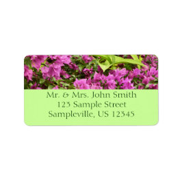Tropical Lila Bougainvillea Floral Adressaufkleber