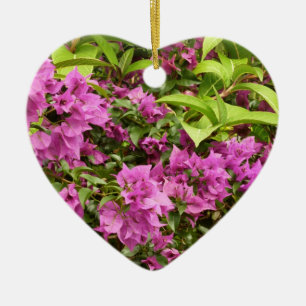 Tropical Lila Bougainvillea Floral Keramik Ornament