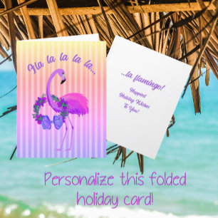 Tropical Lila Flamingo Personalisierte Weihnachten