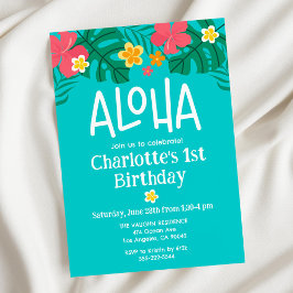 Tropical Luau Aloha Birthday Einladung