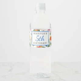 Tropical Luau Birthday Wasser Flaschen Etiketten
