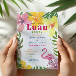 Tropical Luau Engagement Party Einladung