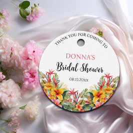 Tropical Luau Hawaiian Brautparty Geschenkanhänger