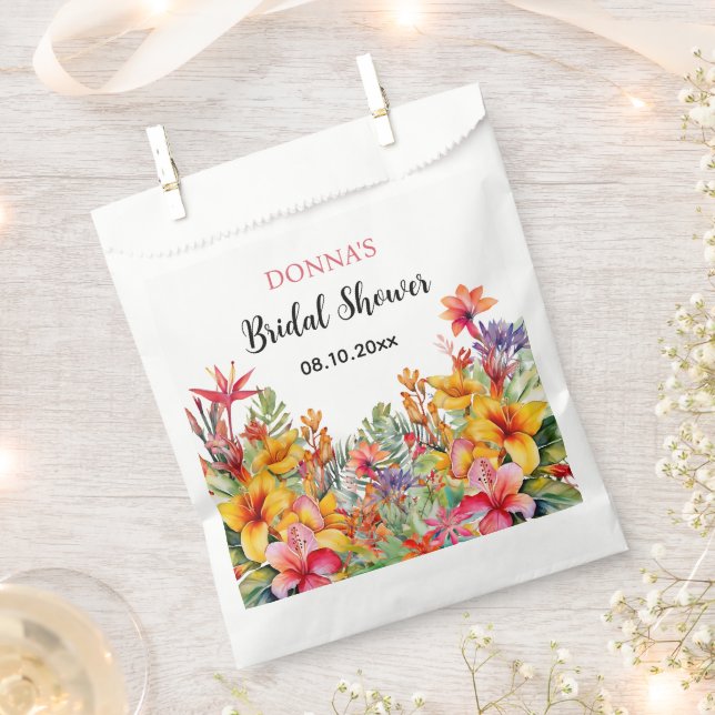 Tropical Luau Hawaiian Brautparty Geschenktütchen (Ausgeschnitten)