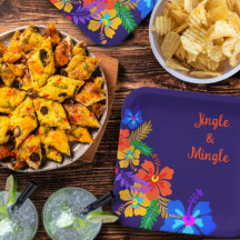 Tropical Luau Party Hibiskus Custom Wording