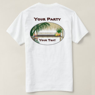 Tropical Luau Party Tiki Hut Bar Mens T - Shirt