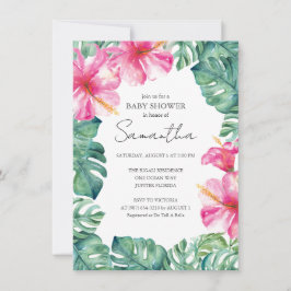 Tropical Luau Theme Baby Shower Einladung