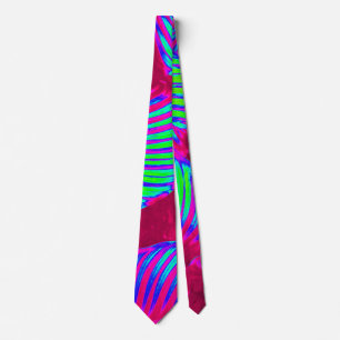 Tropical Lush Magenta Blätter Krawatte