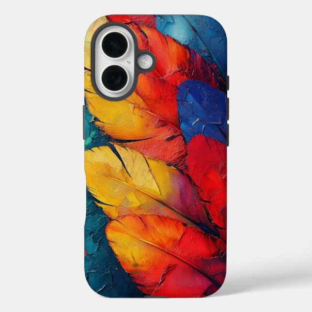 Tropical Macaw Feather Phone Case (Rückseite)