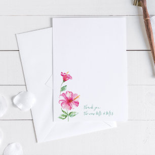 Tropical Mariage Merci Cartes Papeterie