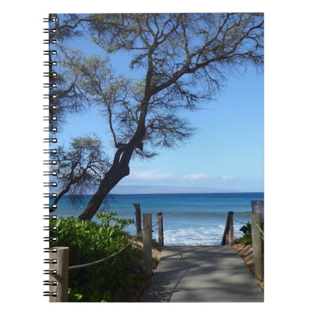 Tropical Maui Beachwalk Foto Spiral Notebook Notizblock (Vorderseite)