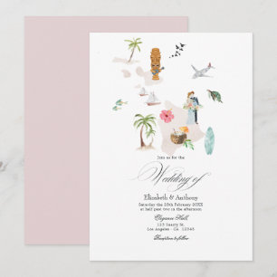 Tropical Maui - Hawaii Hochzeit am Traumziel Einladung
