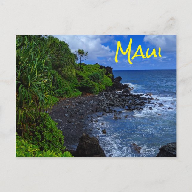Tropical Maui Hawaiian Island Beach Postkarte (Vorderseite)