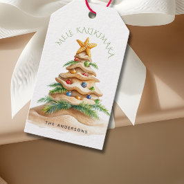 Tropical Mele Kalikimaka Weihnachtsbaum Geschenkanhänger