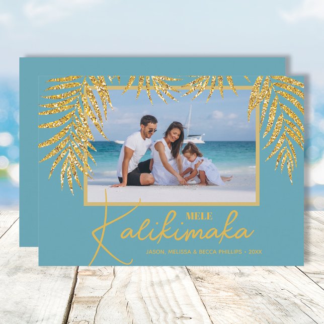 Tropical Mele Kalikimaka Weihnachtsgebäck Foto Feiertagskarte (Von Creator hochgeladen)