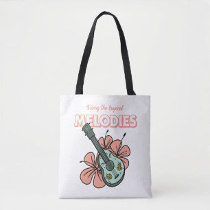 Tropical Melodies Ukulele Floral Art Tasche