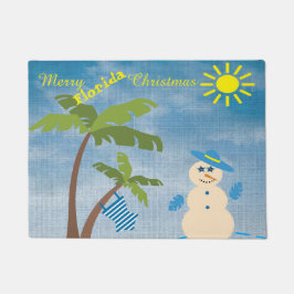 Tropical Merry Florida Weihnachtsmann am Strand Fußmatte