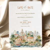 Tropical Miami Bliss Save-the-Date-Einladung