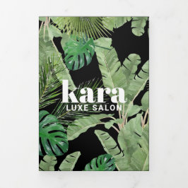 Tropical Modern Salon Designer Black Broschüre