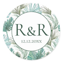 Tropical Monogram Wedding