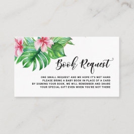 Tropical Monstera Baby Showbuchkarte Platzkarte