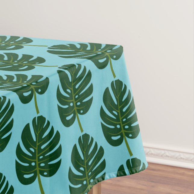 Tropical Monstera Blatt Blumenmuster Tischdecken (Beispiel)