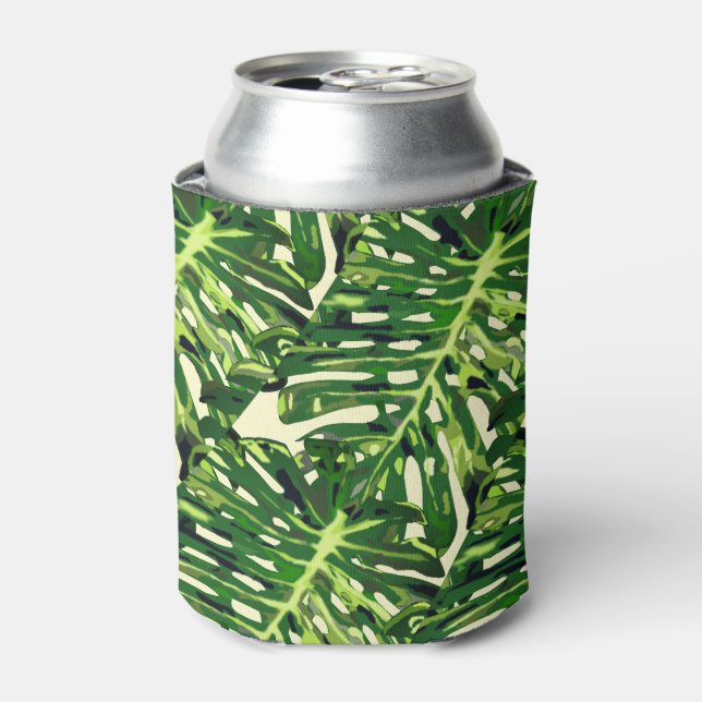 Tropical Monstera Blätter Dosenkühler (Kanne Vorderseite)